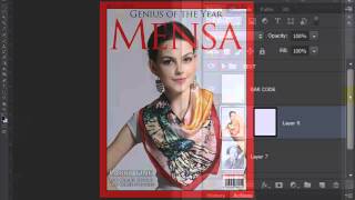 Photoshop Tutorial How to Make a Custom Magazine Cover from a Photo of Someone [upl. by Leff]