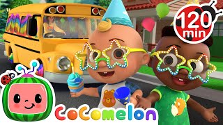 JJs Wheels on the Birthday Bus  CoComelon  Animals for Kids  Sing Along Nursery Rhymes for Kids [upl. by Minsat414]