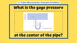 UTube Manometer Intro and Sample Problem  Fluid Mechanics Lesson 7 [upl. by Naujej]