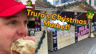 Exploring Truro’s Christmas Market  Giant Pig In Blanket Meal [upl. by Audra]