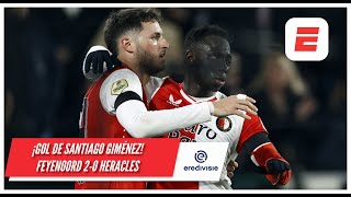 SANTIAGO GIMÉNEZ anota el 20 para FEYENOORD ante HERACLES y pelea por título de goleo  Eredivisie [upl. by Ynnelg705]