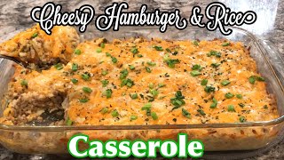 Cheesy Hamburger amp Rice Casserole  Easy Recipes For Dinner  Ideas For Weeknight Dinners [upl. by Garling]