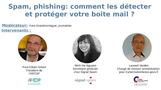 Conférence en ligne « Spam phishing  comment les détecter et protéger votre boîte mail  » [upl. by Raddi]