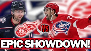 🚨Epic Showdown Red Wings vs Blue Jackets [upl. by Nihcas193]