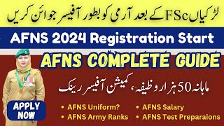 How Girls Can Join Army After FSc  AFNS 2024 Registration Started [upl. by Alicea332]