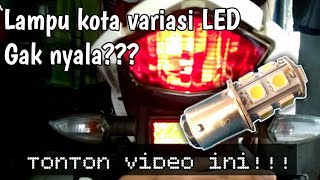 Pasang lampu variasi di motor vixion  lampu kota nyala [upl. by Nrehtac]