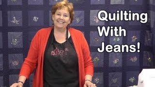 Quilt Using Old Jeans  Denim Quilting [upl. by Nitsruk]