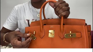 Top Quality HERMES BIRKIN Bag Review  Italian Leather [upl. by Yelsehc]