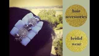 CHRISTINE How to make a Rhinestone amp Ruffled headband [upl. by Aelaza]