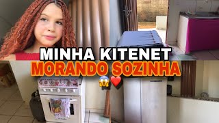 TOUR PELA MINHA KITNET DE 3 CÔMODOS MORANDO SOZINHA 😍🏠❤️ [upl. by Areema]