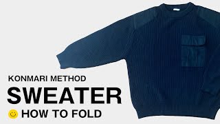 How to fold a sweater konmari method [upl. by Dranal506]