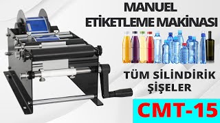 Manuel etiketleme makinası  CMT15  Silindirik etiketleme makinası [upl. by Ainyt202]