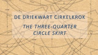 De driekwart cirkelrok het patroon tekenen  The threequarter circle skirt drafting the pattern [upl. by Evania]