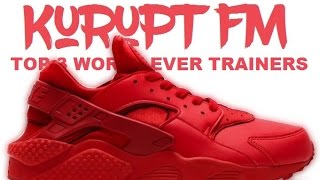 Grindah amp Beatz Kurupt Fm Top 3 WORST Ever Trainers Trainer Game Grime Report Tv [upl. by Tavis]