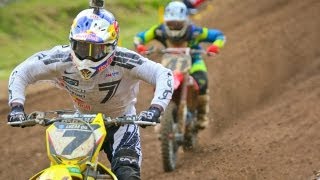 James Stewart vs Trey Canard Final Three Laps  2013 Spring Creek MX 450 Moto 1 [upl. by Lagasse]