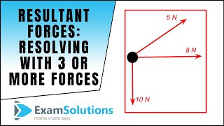 Resultant Forces  Resolving method for 3 or more forces  ExamSolutions [upl. by Nidia]