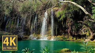 Kursunlu waterfalls – Antalya Turkey  video for meditation  sleeping sound – white noise – ASMR 4K [upl. by Yrallih]