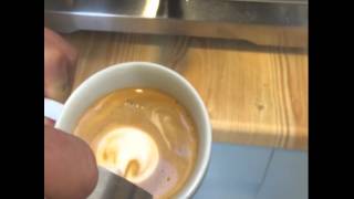 Latte Art Heart Demo with Pact Coffee [upl. by Salvucci]