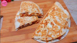 Quesadilla chicken cheesetortilla wrap easiest chicken recipe by Chefs Vision [upl. by Yeknarf]