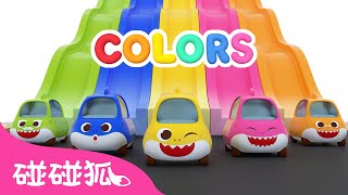 鲨鱼宝宝彩色滑滑梯｜🚗 汽车宝宝 嘟嘟嘟嘟🦈｜Baby Shark’s Colorful Slide｜中文儿歌｜碰碰狐儿歌｜Nursery Rhymes｜碰碰狐Pinkfong [upl. by Eillek]