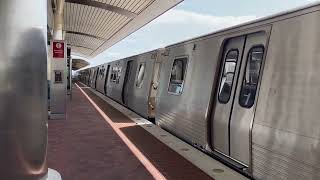 WMATA Yellow Line Train arriving amp departing Washington National Airport [upl. by Hyo630]