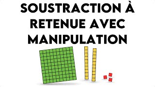 Soustraction à retenue avec manipulation [upl. by Agostino437]