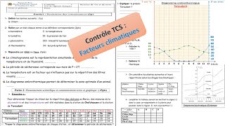 Contrôle Facteurs climatiques Tronc commun  SVT [upl. by Frechette623]