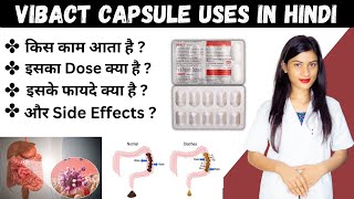 Vibact Capsule Uses in Hindi  Pre amp Probiotic Capsules in Hindi  दस्त  Doses  Side Effects [upl. by Leahey544]