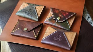 Making the DOUBLE Envelope Wallet from Leather [upl. by Friederike869]