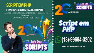 Como instalar seu script php em pasta do cpanel loja dos scripts [upl. by Shutz]