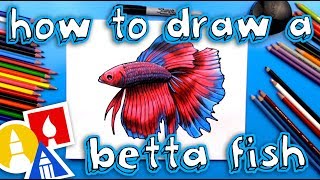 How To Draw A Realistic Betta Fish Siamese Fighting Fish [upl. by Sukhum625]