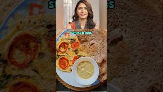 4 MILLION VIEWS  Spinach Eggs n Ragi Dosa  Mrunal Thakurs Quick and Healthy Breakfast shorts [upl. by Savihc324]