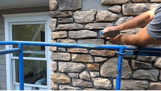 How To Stone Veneer A Wall [upl. by Ilyah585]