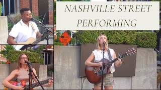 Busking in Nashville Tennessee Vlog  Street Musicians [upl. by Orsola963]