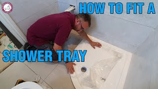 How to fit a shower tray  Tutorial  Video Guide  DIY  Bathroom Hacks [upl. by Rolyt]