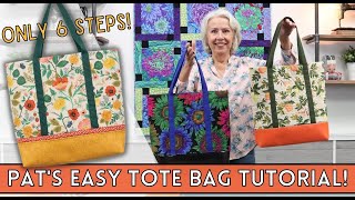 How To Make A Tote Bag  In Only 6 Easy Steps [upl. by Eberle]