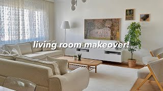 aesthetic amp cozy living room makeover 🛋✨  pinterest style inspired [upl. by Worra]