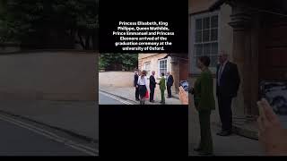 King Philippe Queen Mathilde Princess Elisabeth and her siblings arrived at the University of Oxford [upl. by Llevra739]