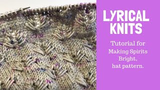 Making Spirits Bright Hat Cable Tutorial [upl. by Bobseine]