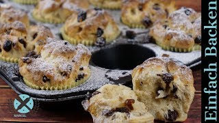 Christstollen Muffins  Mini Christstollen selber backen [upl. by Aisiram]