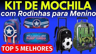 5 MELHORES MOCHILAS COM RODINHA PARA MENINO • Melhor Mochila com Rodinha • Mochila Escolar [upl. by Yahsel155]