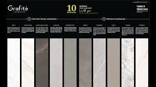 10 Surfaces That Connects With You  Grafite Ceramics All Series amp Surfaces Overview [upl. by Joses56]