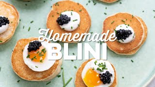 Easy Blini Recipe  Supergolden Bakes [upl. by Fortune]