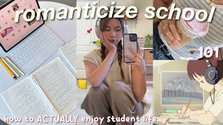 how to ROMANTICIZE SCHOOL 101 📓📌enjoy A student life study motivationpinterest girl routine [upl. by Albin]