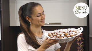 Przepis na najszybsze i najłatwiejsze mini pączki Jak zrobić pączki i się nie narobić MENU Dorotki [upl. by Carlyn]