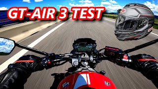 SHOEI GTAIR 3 AUTOBAHN TEST Suzuki SV650 [upl. by Akinorev]