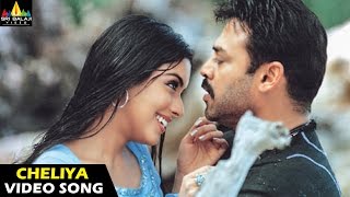 Gharshana Songs  Cheliya Cheyliya Video Song  Venkatesh Asin  Sri Balaji Video [upl. by Mcnelly29]