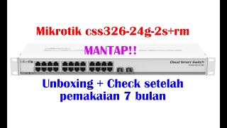 Switch Mikrotik CSS32624G2SRM unboxing  review setting [upl. by Alahs]