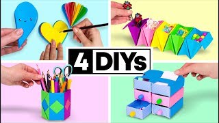 4 Bricolages À Réaliser En 5 Minutes  FABRIQUE TES PROPRES FOURNITURES SCOLAIRES [upl. by Omik]