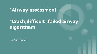 Airway Management  Difficult Airway Management algorithm [upl. by Eveineg]